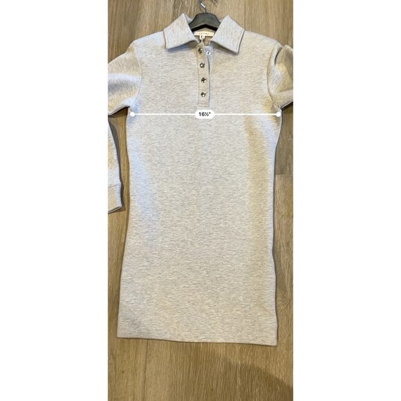 NWOT Frame Button grey Sweatshirt Minidress Size XS - Picture 8 of 9